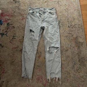 Adika, high waisted, cow jeans, ripped